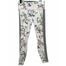 Athleta Contender Blossom XS Tight Yoga Fitness Pants White Floral - AC - $18.38