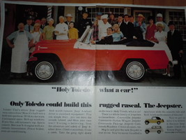 Jeepster Holy Toledo Jeep Corporation 2 Page Print Magazine Ad 1967 - £4.71 GBP