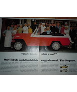 Jeepster Holy Toledo Jeep Corporation 2 Page Print Magazine Ad 1967 - $113.18 MXN