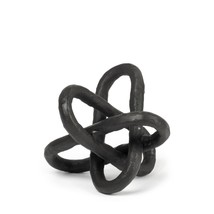 Petite Black Metal Chain Link Sculpture - $2,055.23 MXN