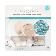Button Press Refill Pack 18 Package- (58Mm) White, Fastners Art Crafts S... - $20.15