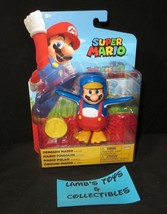 Super Mario Jakks Pacific 4&quot; Penguin Mario Collectible Action Figure Nintendo  - £25.35 GBP