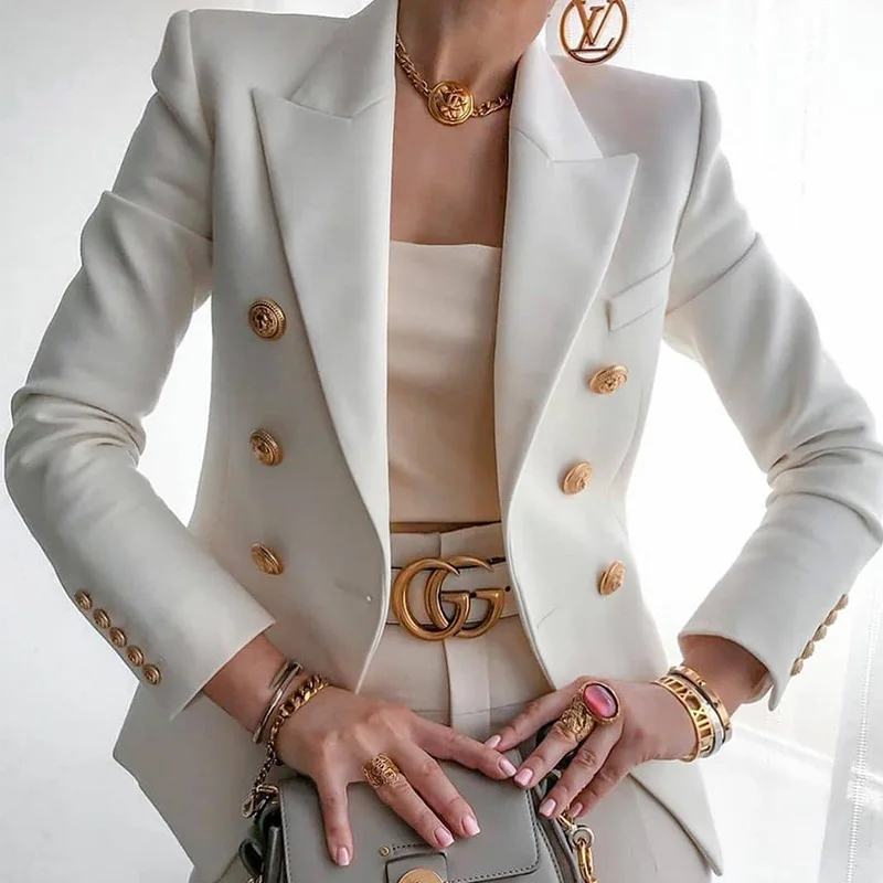 Primary image for Yellow Blazer for Women Summer Casual  Long Sleeve Office Lady Business Blazer W