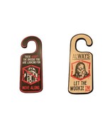 STAR WARS: CHEWBACCA &amp; R2-D2: REVERSIBLE: WOODEN: MOVIE: DOOR HANGER: BR... - $354.27 MXN