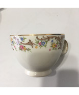 Floral gold trim vintage tea coffee cups Victorian shabby chic look - $19.75