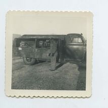 SNAPSHOT from Album * Porterville KS man with fuel delivery truck Ford? ... - $6.50