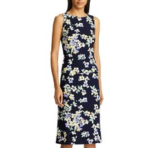 American Living Womens 10 Midnight Blue Kona Floral Sleeveless Sheath Dress NWT - £21.82 GBP