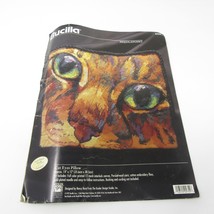 Bucilla Cat Eyes Pillow Needlepoint Kit 4754 Nancy Rossi Vintage 1997 - $30.99