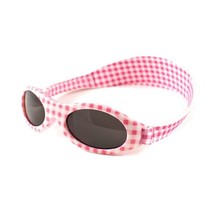 Baby Banz Girl&#39;s 01/APG Oval Sunglasses, Pink Gingham  - $31.00