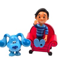 Blues Clues Toys Lot Figures Josh Blue Dog Red Thinking Chair 2021 Pretend Play - £14.07 GBP