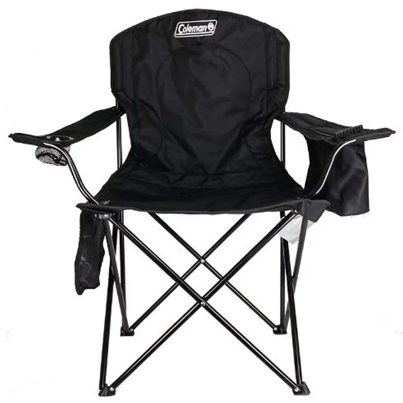 Coleman® Adult Camping Chair with Built-In 4-Can Cooler, Black camping chairs  - £51.28 GBP