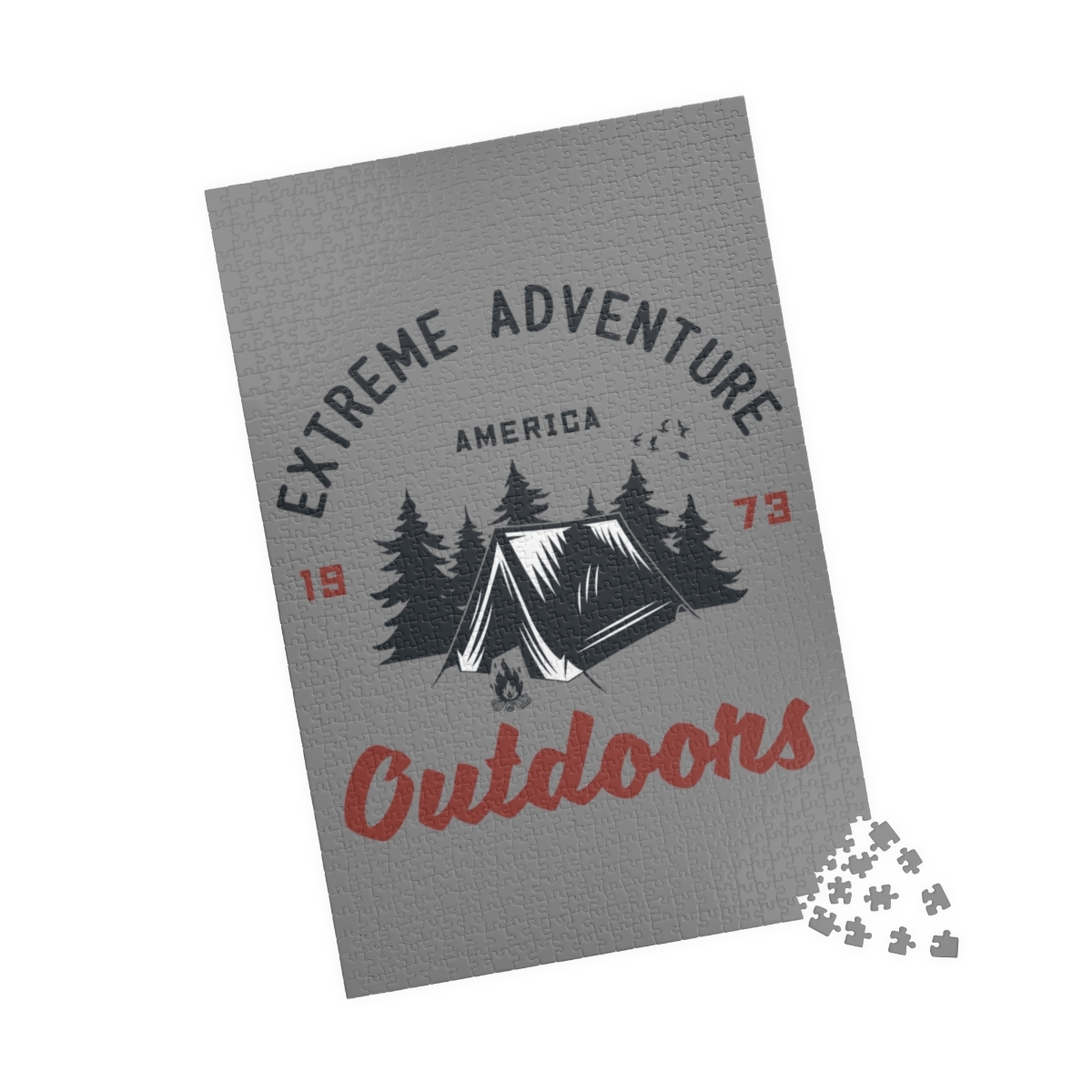Primary image for Adventure America Outdoors Puzzle | Vintage Tent in Woods Picture | 110, 252, 52