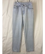 Vintage H.I.S Jeans Mens Size 32&quot;x32&quot; Actual 28&quot;x31&quot; Light Blue Denim Di... - $32.57 CAD