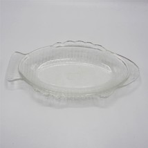 Vintage Glasbake Fish Dish J-2145 Made In U.S.A. Clear 9” - £36.57 GBP
