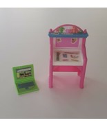 Fisher Price Loving Family Dollhouse 1999 Vintage Pink Art Desk &amp; Green ... - £13.48 GBP