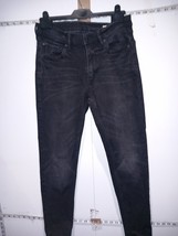 Mens M&amp;S Eighty Four Skinny  Leg Black Denim Jeans Size  W30 L31 inches - £19.03 GBP