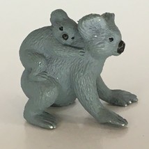 Safari Ltd Koala Mother with Baby Gray Toy Figure Mini 1.75&quot; Australian ... - £2.39 GBP