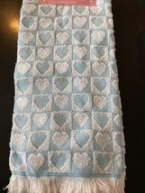 Ladinne Set Of 2  Kitchen Towels 20&quot; x 30&quot; Blue White Hearts Turkish Cot... - £15.17 GBP