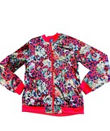 Adidas Youth Girls Zip Pink Multi  Floral Track Jacket Sz L Year Old - £19.48 GBP