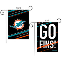 Miami Dolphins Slogan Garden Flag Nfl Licensed 12.5&quot; X 18&quot; - £19.04 GBP