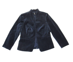 NWT J.Crew Going Out Blazer in Navy Blue Stretch Velvet Open Front Jacke... - £66.21 GBP