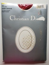 Christian Dior Shiny Opaque Silken Sheen Pantyhose Size 2 Red Made in USA - £7.91 GBP