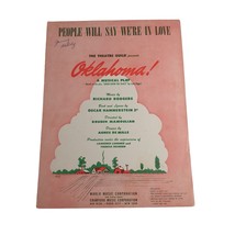 People Will Say Were In Love Vintage Sheet Music Oklahoma Piano Easy Listening - £11.11 GBP