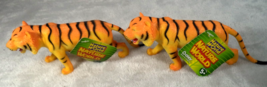 2X Boley Realistic Tiger Nature World Figure PVC Figurine Toy Safari Animal - $257.41 MXN