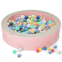 Detachable Foam Ball Pit with 50 Colorful Ocean Balls-Pink - Color: Pink - $127.06