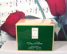 Live In Love By Oscar De La Renta Body Cream 5.0 FL. OZ. - £101.63 GBP
