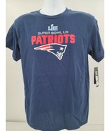 Fanatics Mens Blue Super Bowl LIII Patriots NFL Pro Line T Shirt Size XLG - £14.50 GBP