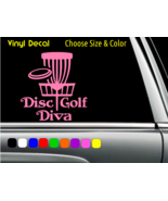 Disc Golf Diva Ladies Decal Laptop Car Window Sticker CHOOSE SIZE COLOR - €2,76 EUR+