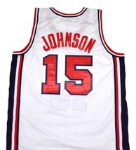 Magic Johnson #15 Team USA Basketball Jersey White Any Size  image 2