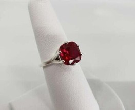 Natural Red Ruby July Birthstone 925 Sterling Silver Women&#39;s Ring / Men&#39;s Ring - £54.67 GBP