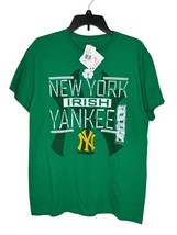 MLB Men&#39;s T-Shirt New York Yankees Short Sleeve Irish Cotton Green Mediu... - $16.97