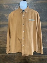 Coofandy Dress Shirt Men’s Sz 2XL Brown Cotton - £11.83 GBP