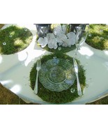 Round moss placemats 10- 15&quot;  wholesale plates round charger decorative ... - £100.26 GBP