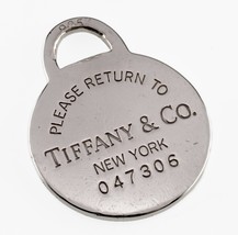 Tiffany &amp; Co.Argent Sterling &quot; Return To &quot; Étiquette Breloque W / Série ... - $125.95