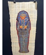 Papyrus Painting - Sarcophagus of King Tut  Egyptian papyrus , Ancient E... - $223.30 CAD