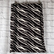 Vintage 90s Ellen Tracy Dessous le Genou Zèbre Imprimé Stretch Jupe Tail... - $21.82
