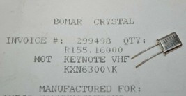 NOS BOMAR Radio Crystal Receive R 155.160 MHz MOT Keynote VHF KXN6300/K - $10.88