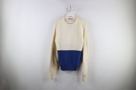 Vtg 80s Womens Size XL Distressed Color Block Knit Sailboat Sailing Sweater USA - £40.15 GBP