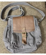 TSD brand Gray Tapa Two Tone Crossbody Canvas Bag EUC - €34,57 EUR