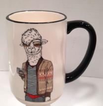Signature Housewares Inc Hipster Coffee Mug Llama w/ Coffee Cup NEW - £8.74 GBP