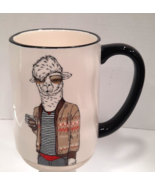 Signature Housewares Inc Hipster Coffee Mug Llama w/ Coffee Cup NEW - £8.66 GBP