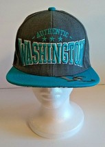 One wholesaler Inc Washington DC Snapback Hat Flat Bill charcoal and aqua DC - £7.01 GBP