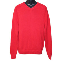 Lands End Uniform Big Kids Large (14/16) V-Neck Drifter Pullover Sweater, Red - £15.61 GBP