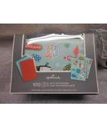 Hallmark 100 Blank Note Cards w/Envelopes &amp; 33 Stickers 3.75” x 5.25” Bo... - $455.18 MXN