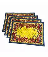Williams-Sonoma Provence Red Navy Yellow 4pc Placemat Set - $48.00
