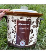 Vintage MUSHROOM Print HAMILTON BEACH SCOVILL 4QT CrockPot Tested WORKS ... - $65.44